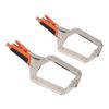 2Pcs Locking C Clamp Pliers Set Heavy Duty Woodworking Face Clamp with Rotating Pads for Welding