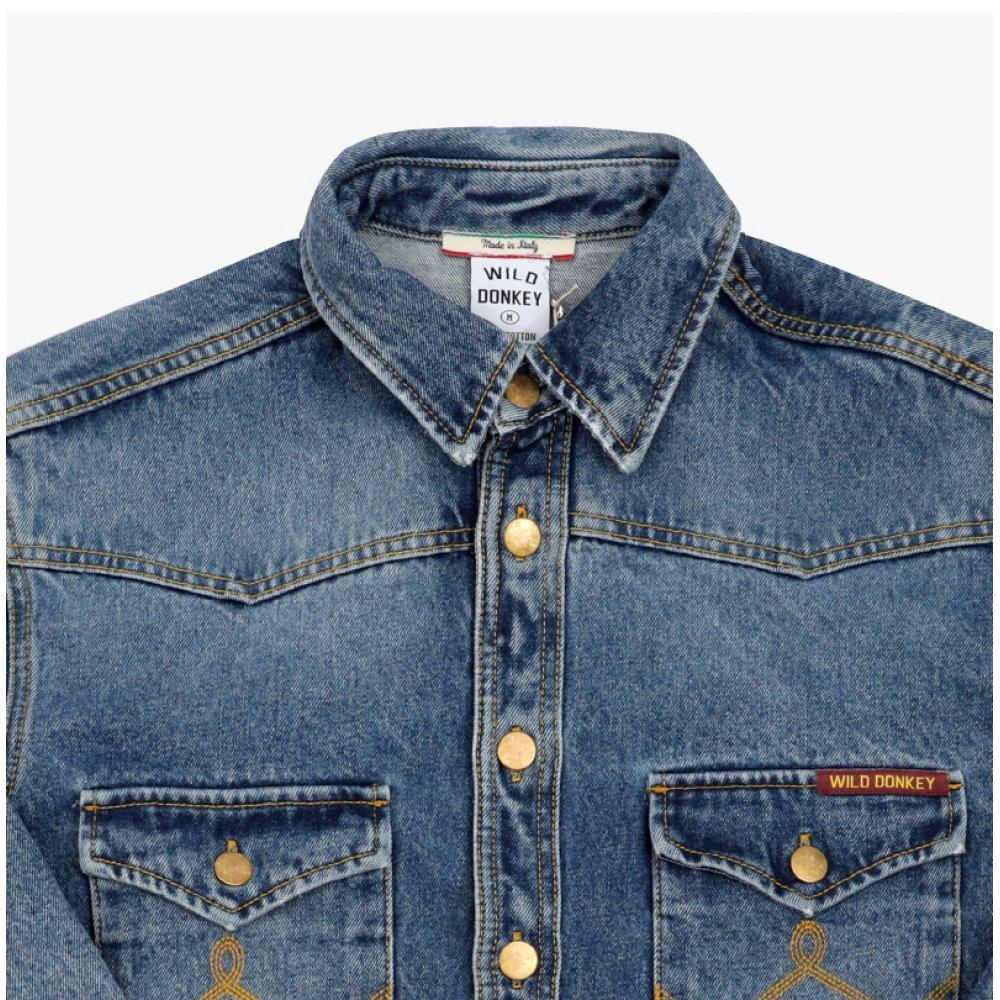 Wilddonkey Denim Unisex Shirt Ds Alfredo Washed Blue