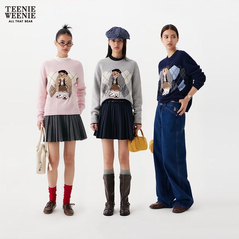 Teenie Weenie Women's Bear Cartoon Knit Sweater