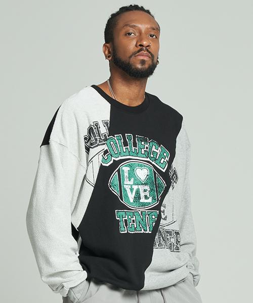 Tener 3Pcs Oversized Rugby Sweatshirt Gray L