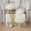 Uflower Rose Green Leaves Flower Ball Centerpieces - Wedding Table Decor Luxurious Floral Arrangements for Stage Road Lead