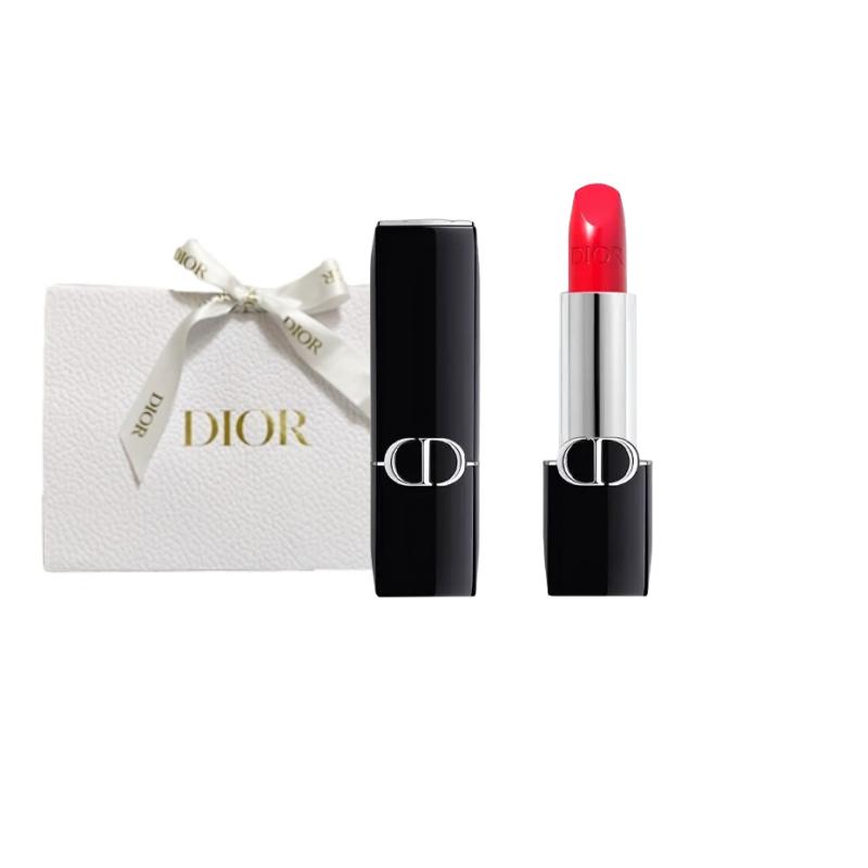DIOR Lipstick Satin 520 romantic pink синий