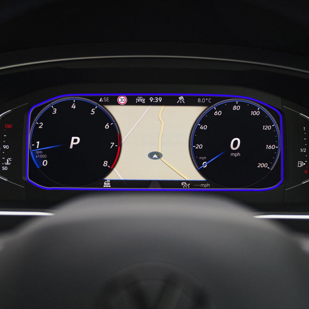 

Для Volkswagen Tiguan Автомобільна GPS-навігація Плівка Захисна плівка з загартованого скла для РК-екрана Антиподряпинна плівка 8 дюймів instrument