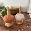 Bamboo Wood Yarn Stand Table Top Storage Holder Organizer for Knitting Crochet Yarn Spool Ball Home Craft Display
