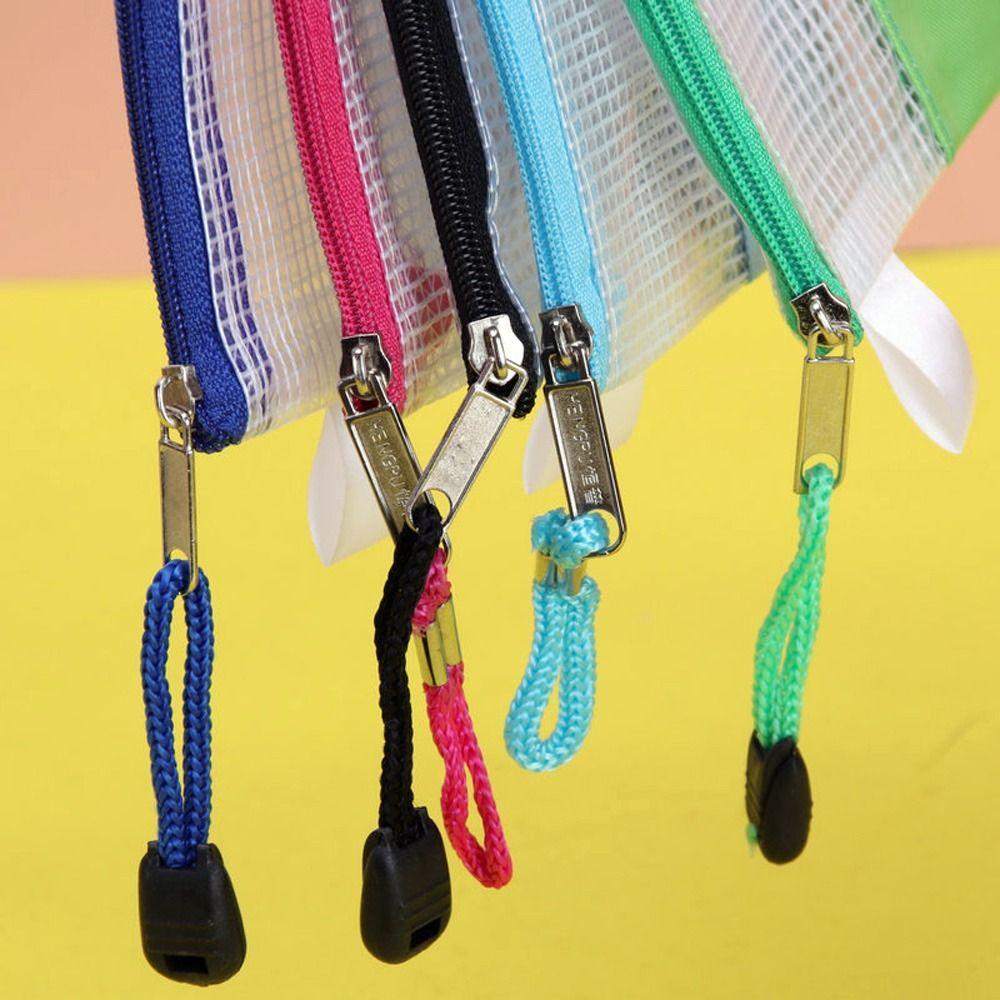 Music Notes Piano Pencil Cases Document Storage Waterproof Mesh Zipper Pouch File Folders A6 Size Stationery Pouch Girls Boy