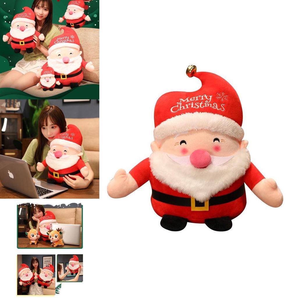 Delightful 20cm Santa Deer Plush Toy For Kids And Holiday Decorations