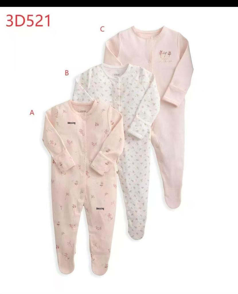 Combinaison bébé printemps et automne: Couvre-pieds, Pyjama barboteuse en coton pour nouveau-nés garçons et filles
