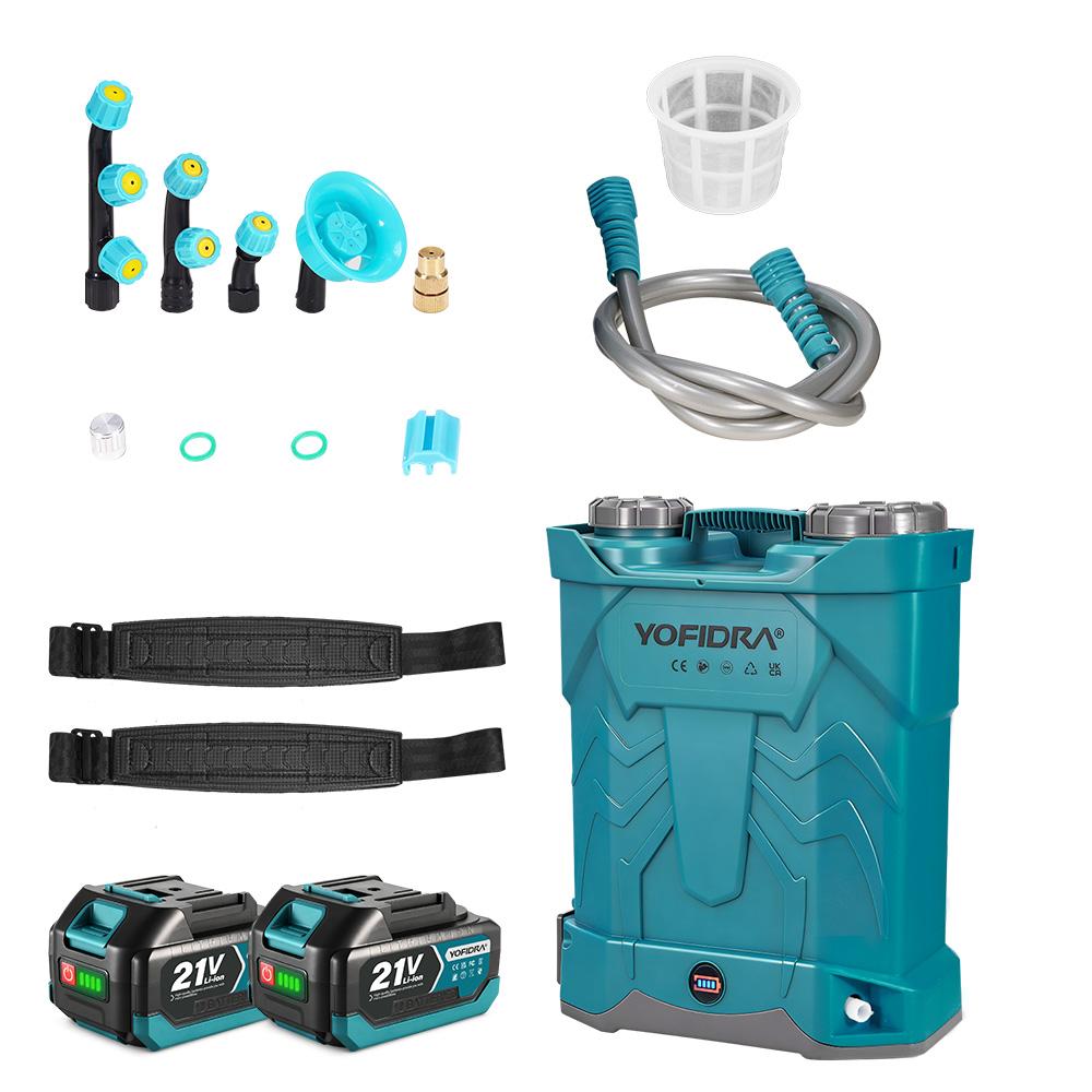 Yofidra Spruzzatore Elettrico 20L Alta Capacità Zaino Spruzzatore per Prato e Giardino Strumenti Elettrici Per Batteria Makita 21V Pin