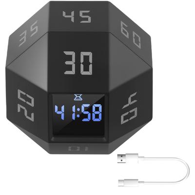 Würfel Timer ABS Rotierender Pomodoro Timer Zeitmanagement Würfel Countdown Kochen Lernen Mini Digitaler Timer Küchenzubehör