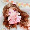 Niannyyhouse 20cm Cotton Doll Plush Wavy Long Hair Girl Fried Hair No Attributes Doll Dress Up (5-Skeleton Included)