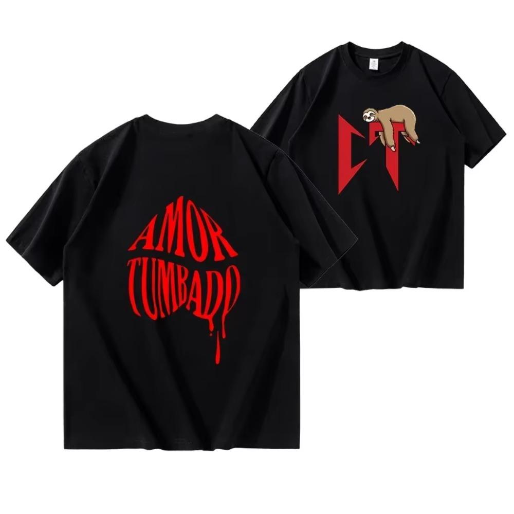 

Футболка Natanael Cano NATA Montana Corridos Tumbados Merch Мужская повседневная футболка с круглым вырезом и короткими рукавами в европейском стиле S чёрный