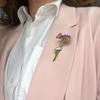 Three-Dimensional Design Flower Holder Pin Vintage Lapel Jewelry  Spring Fashion Styling