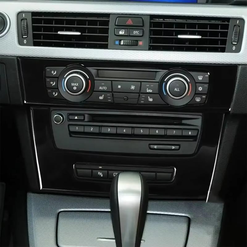 2Pcs/Set Car CD Air Conditioning Control Panel Cover Sticker Trim Carbon Fiber for BMW 3 E90 E92 2005-2012 Car Inner Accessories