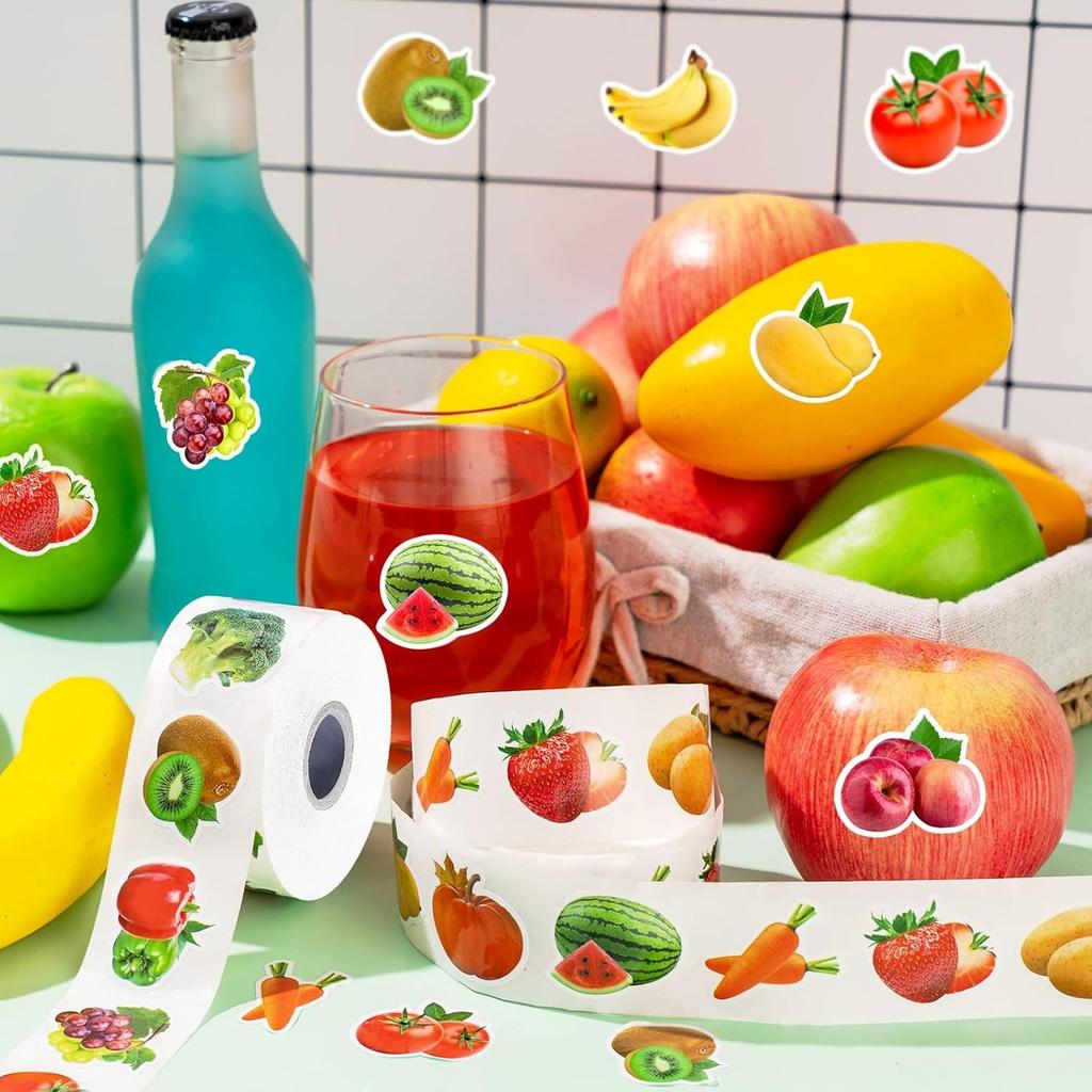 100-500 Pezzi Alta Qualità Colorati Alta Qualità Frutta Alta Qualità Verdura Alta Qualità Adesivi Alta Qualità Compleanno Alta Qualità Cottura