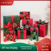 Christmas Gift Box Display: Festive Shopping Mall Window Ornaments with Butterfly Lid
