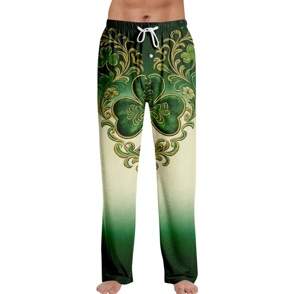 Herren St. St. Patrick's Day Druck Haus Schlafhose