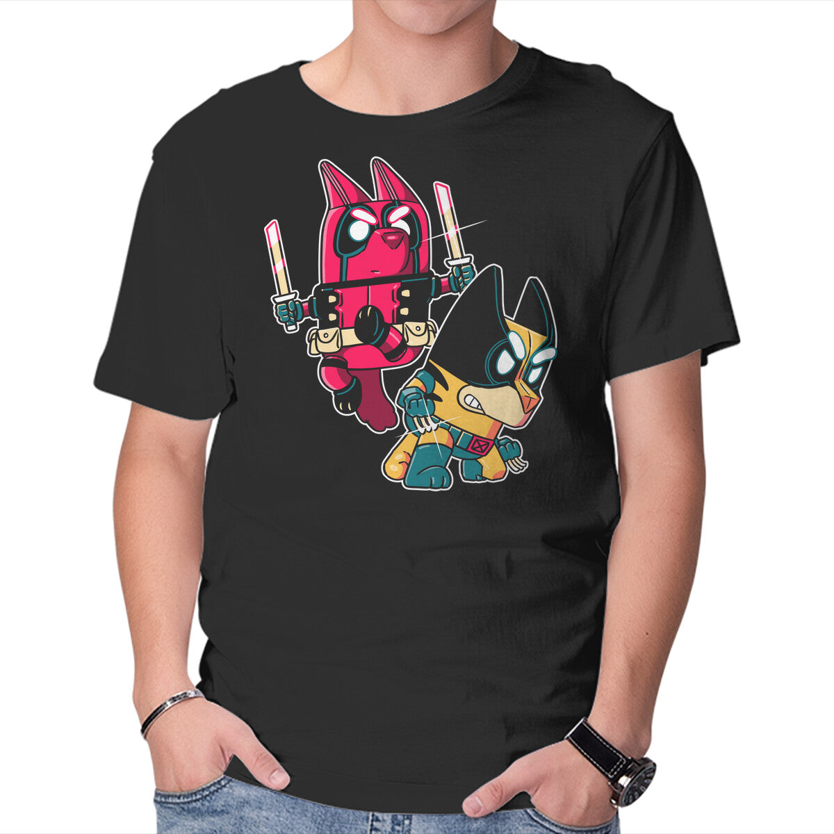 Unisex Crew Neck T-Shirt X Heelers Graphic Short Sleeve Casual Tee XXXL