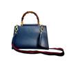 GUCCI leather 2way Handbag leather blue Women 470271 Used