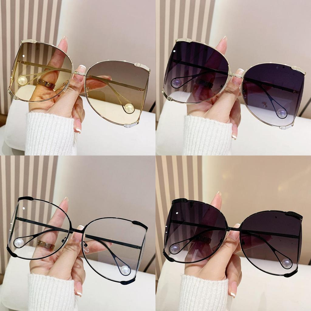 Fashion Round Frame Sunglasses With Uv400 Protection For Summer Outings