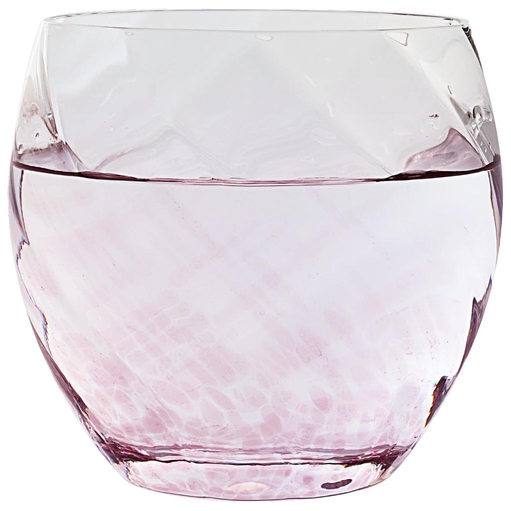 Toyo Sasaki Glass CORROT Diagonal 10089 Made in (Pink) [Handmade Glass, Japan, 310ml]