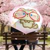 Adorable Cat Glasses Umbrella: Cute Design with Automatic Opening & Closing, Perfect for Outdoor Adventures and Travel Accessories 194