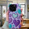 Phone Case: 2D Flat Design Suitable for iPhone 18, 17, 16, 15, 14, 13 Pro Film Protective Case, Couple Style, Full Heart Print, Christmas and Hallowee