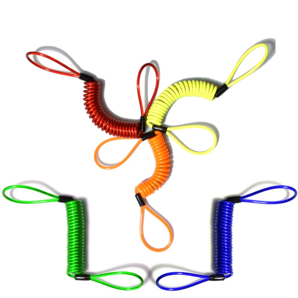Spring Rope Wheel Vehicle Lock Reminder Cable Lanyard Coil Alarm Wire Security for Bicycle Motorbike