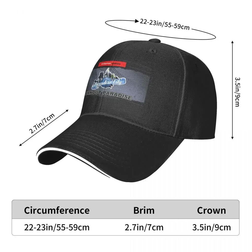 BURNOUT PARADISE Baseball Cap Fashion Beach Uv Protection Solar Hat Vintage birthday Golf Men Women's