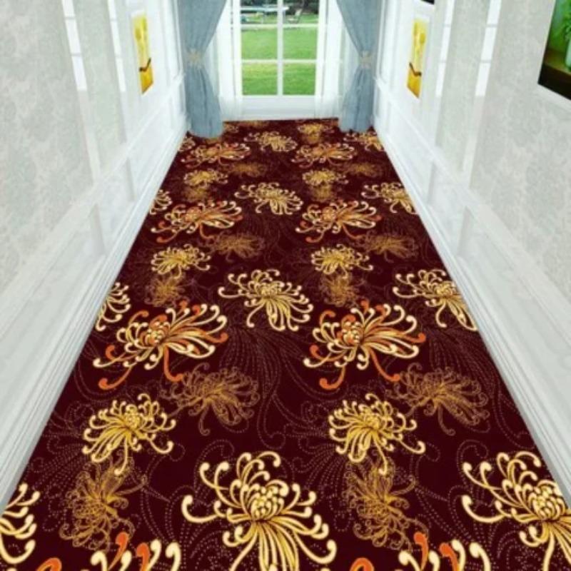 European Long Corridor Carpets for Hallway Living Room Decoration Home Anti-skid Entry Floor Mats Hotel Lobby Stairway Area Rugs