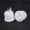 5Pcs Mini Round White 2 Pin Terminal Spst On-Off Rocker Switch Snap-In 20Mm 12V