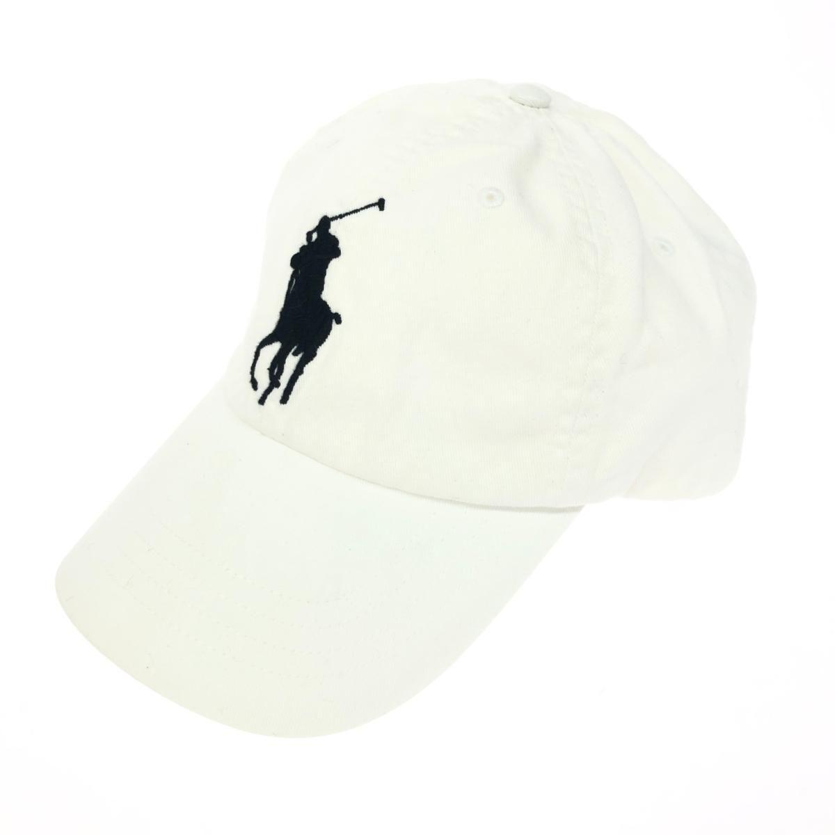 Used POLO RALPH LAUREN Cap Big Pony Embroidery/Numbering/Cotton White Unisex / 240001209687