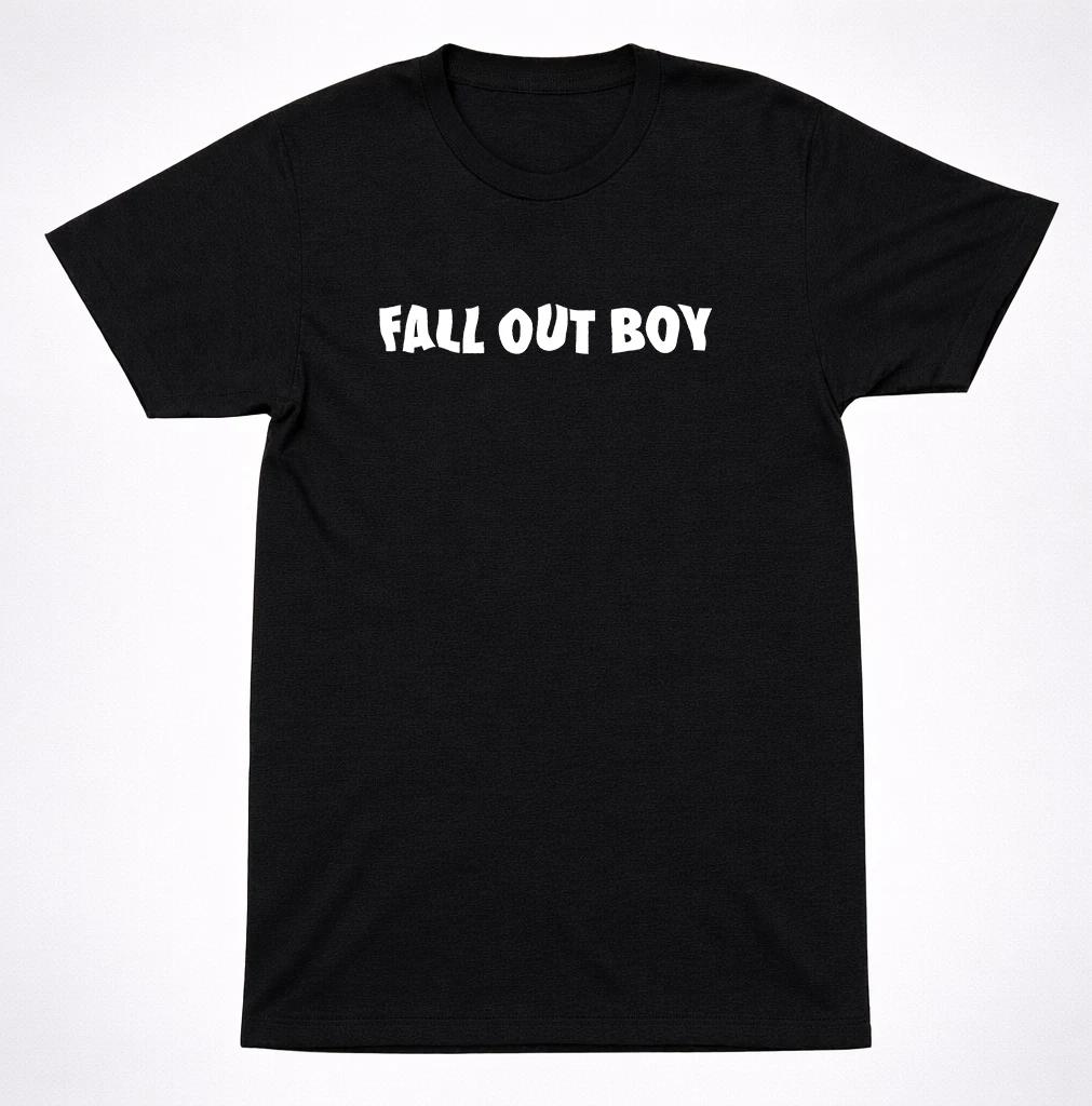 

Fall Out Boy Ripple Pond Text Graphic T-Shirt – Pop Punk Rock Band Merch S