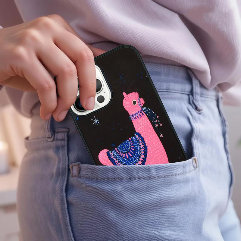 happy lama travel no prob llama Phone Case For iPhone 17 Air 15 16e 14 13 Pro Max Coque 12 11 Pro Max PLUS cover
