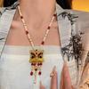China-Chic Style Awakening Lion Pendant Light Luxury Lion Dance Earrings  Birthday Gift