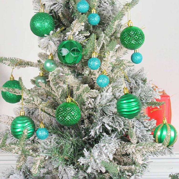 Christmas Tree Pendants Decorative Hanging Christmas Baubles Balls Ornaments Set