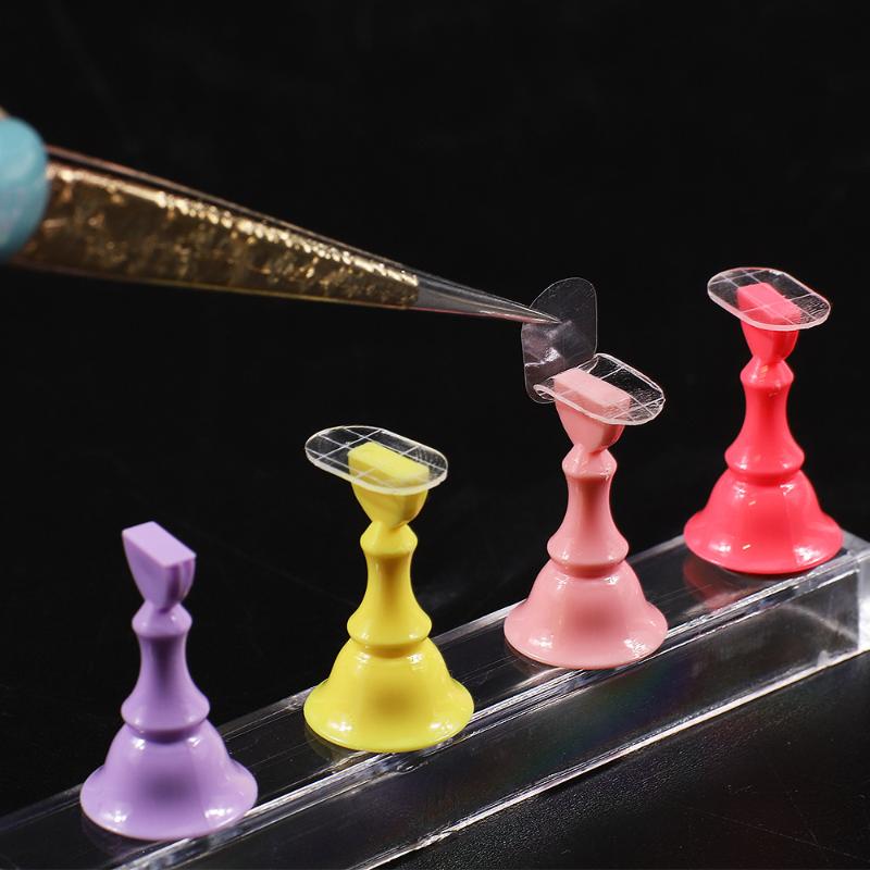 Transparent Double-Sided Adhesive Tape Traceless Nail Display Board Paste Practice Fixing Base Jelly Glue Manicure Tool