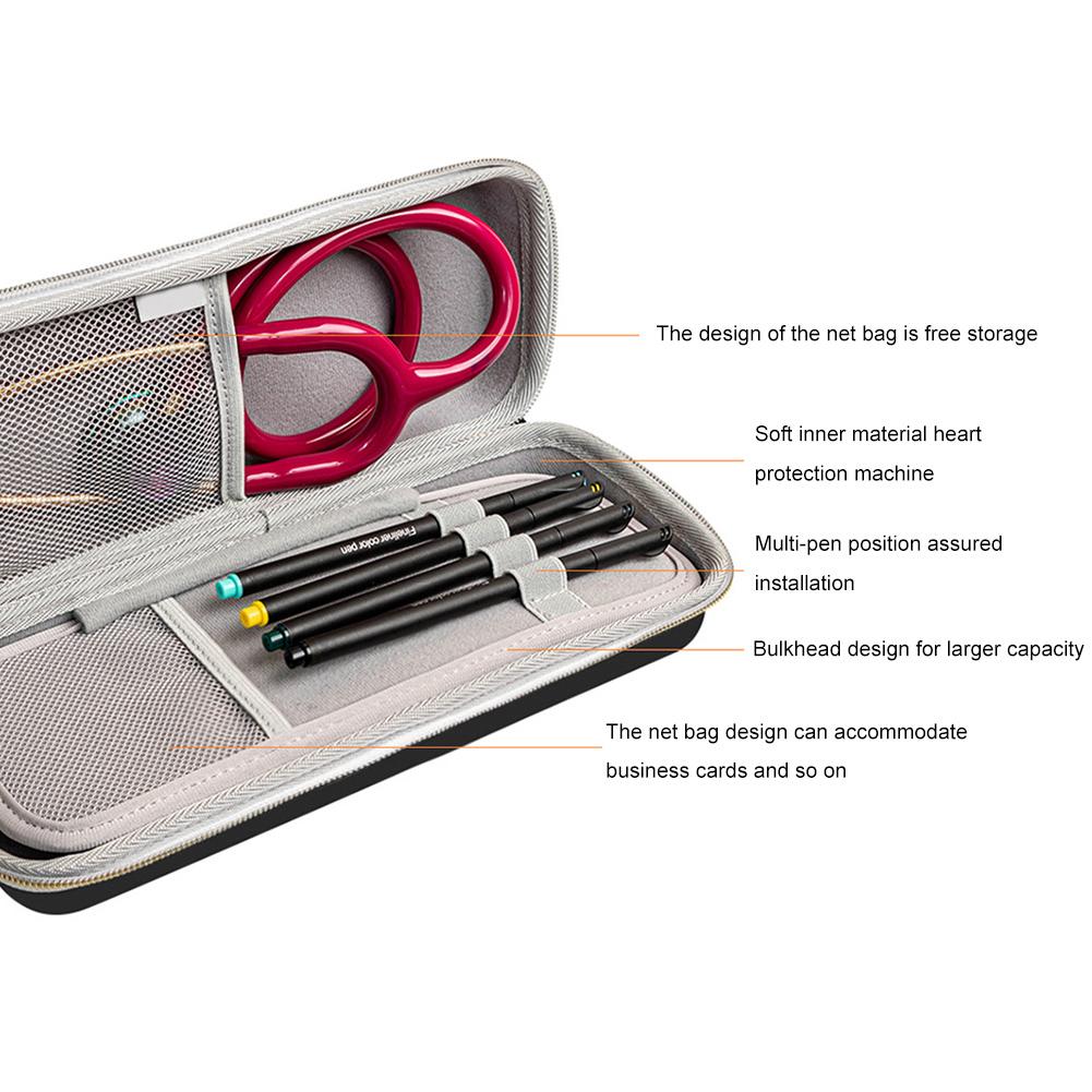 Carrying Case Shockproof Hard Travel Case with Mesh Pocket Portable Storage Bag for 3M Stethoscopes & Nurse Accessories