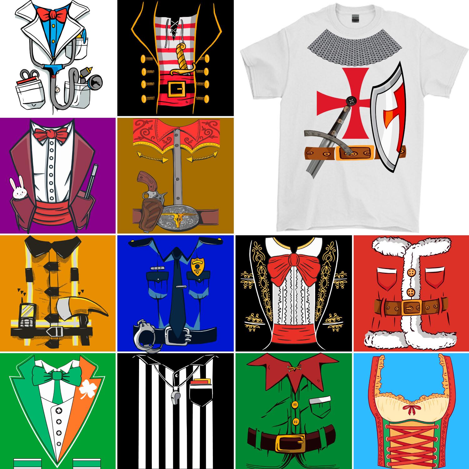Fancy Dress Costume Outfit Mens Funny T-Shirt Party Theme XXXL