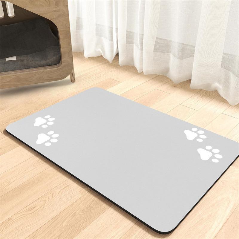 Diatomaceous Mud Absorbent Pet Placemat For Food And Water Bowl With Waterproof Quick-Dry Rubber Backing Non-Slip Home Pet Mat