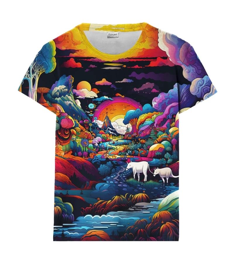 New Cool Graffiti 3D Printed T-shirt Hip-hop Chroma Round Neck Short-sleeved Street Painting Fashion Men's Women's Tops Clothing