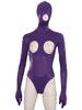 Xs-4Xl Unisex Pu Leather Hooded Separate Fingers Catsuit Hollow Out Bust Open Crotch Bodysuit Tights Sexy Body Teddies Leotard