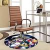 1pc My Hero Academia Characters Round Carpet - Anime Design Chair Mat, Office Gift, Seasonal Decor, Suitable for Home, Living Room