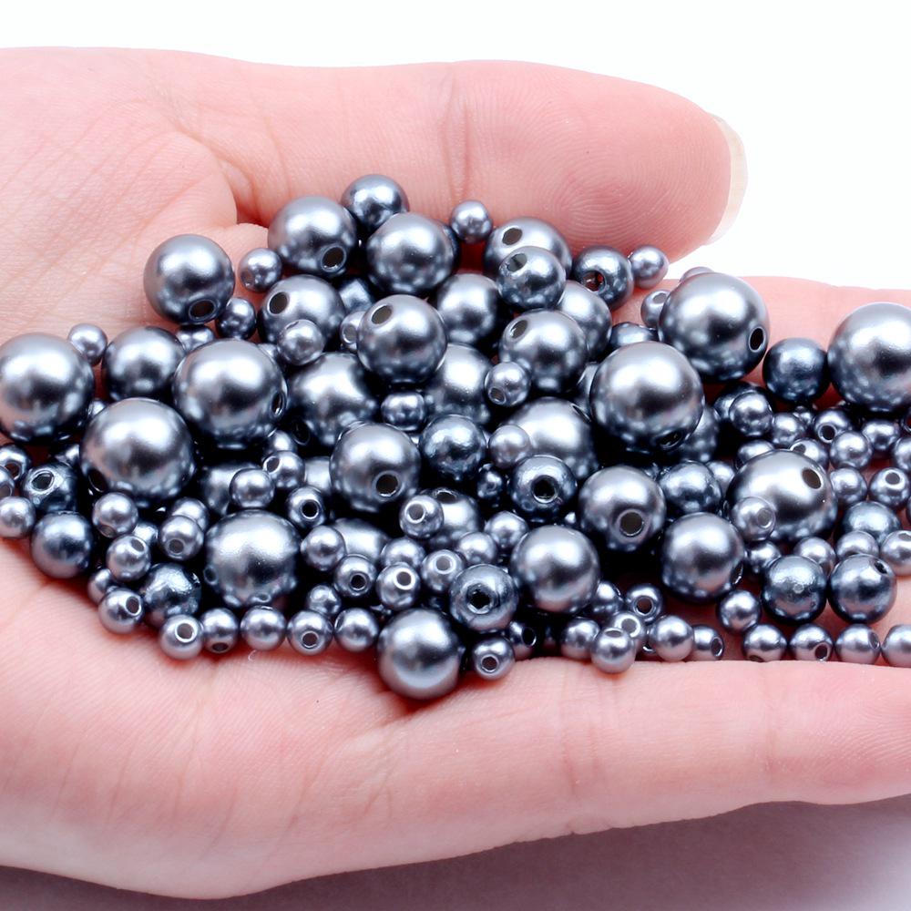 18g Perforated Imitation Pearl Beads: No Peeling/Fading - Cream Glue Hair Clip for DIY Handmade Bracelets & Small Accessories.