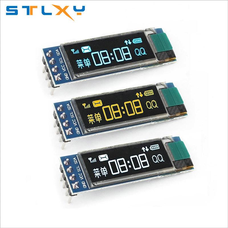0.91 inch OLED module 0.91" white/Blue OLED 128X32 OLED LCD LED SSD1306 Display Module 0.91" IIC Communicate for arduino