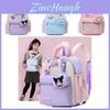 Cute Cartoon Kindergarten Backpack For Kids Featuring Adorable Kuromi Design In Pink And Purple