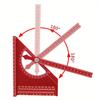 Imperial 180 Degree Adjustable 3D Adjustable Woodworking Square Protractor Aluminum Triangle Ruler With T-sqaure Scribing  Holes