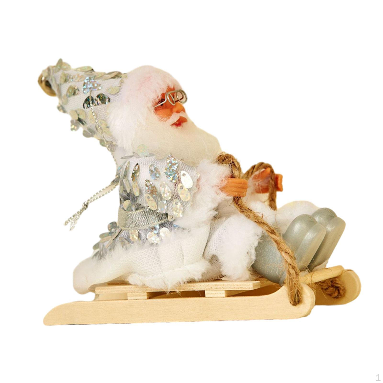 

Рождественские украшения Санта-Клауса, фигурка саней, праздничная центральная часть, кукла