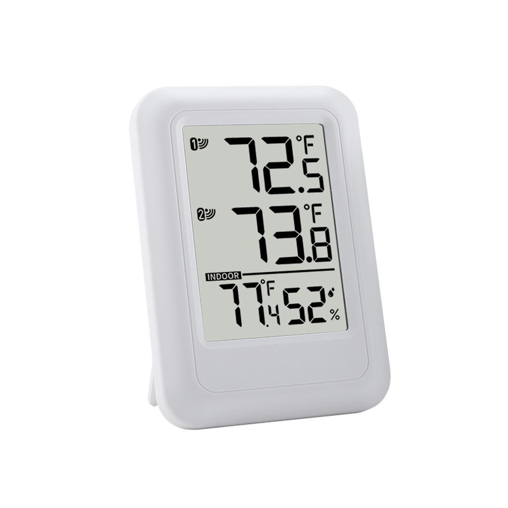 Inomhus Utomhus Termometer 2 Sensorer 2,56 Tums Display Temperatur Luftfuktighetsövervakningsenhet