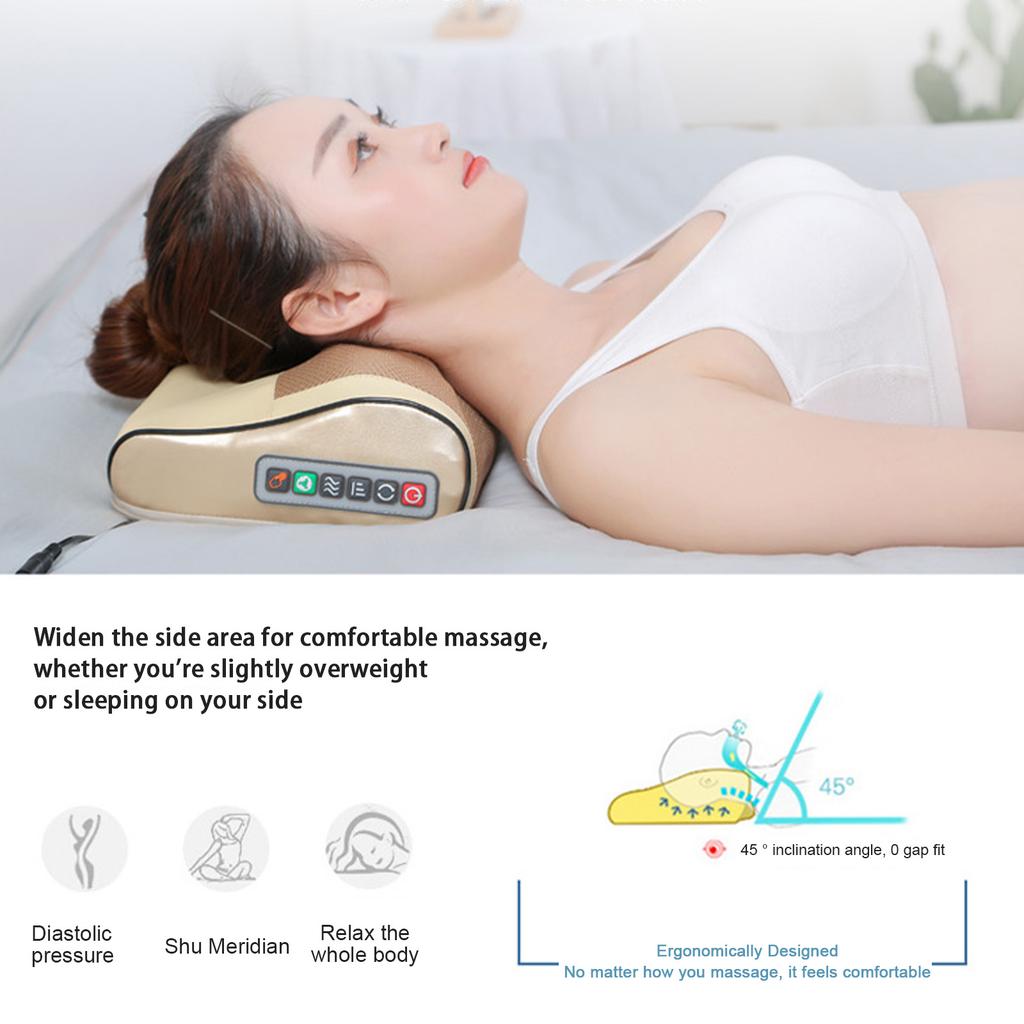 2025 New Electric Massager Pillow With Infrared Heat Deep Tissue Kneading Pain Relief For Neck Back Shoulder Leg Massager