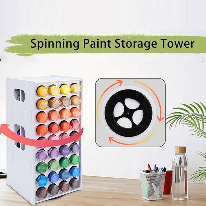 Organizzatore per Pittura a 72 Scomparti Rastrelliera Verticale Rotante a 360 Gradi Portapitture Multifunzionale Supporto per Pastelli a Olio Rossetti